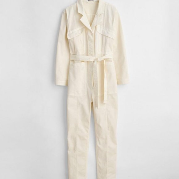 Alex Mill Expedition Twill Jumpsuit OATMILK, Extra Small - Picture 3 of 6